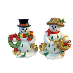 PARTYLITE Snowbell Taper Candle Holder Pair 5 Inch P7649